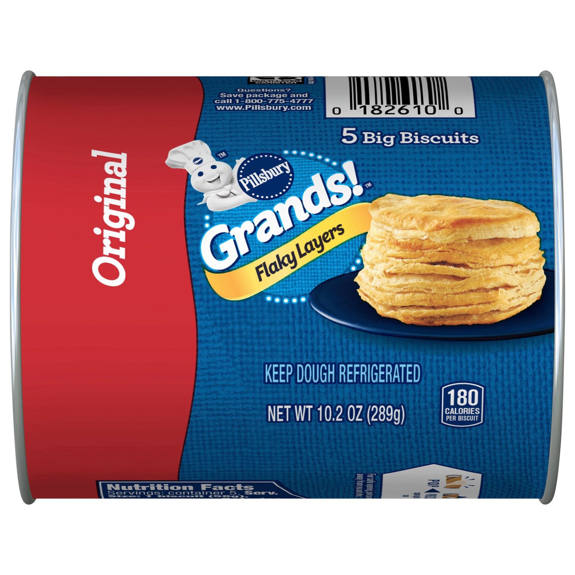 slide 1 of 1, Pillsbury Grands! Flaky Layers Original Biscuits, 10.2 oz Can, 10.2 oz