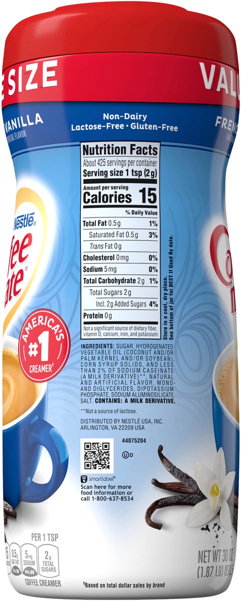 slide 9 of 9, Coffee mate French Vanilla Powder Coffee Creamer, 30 oz