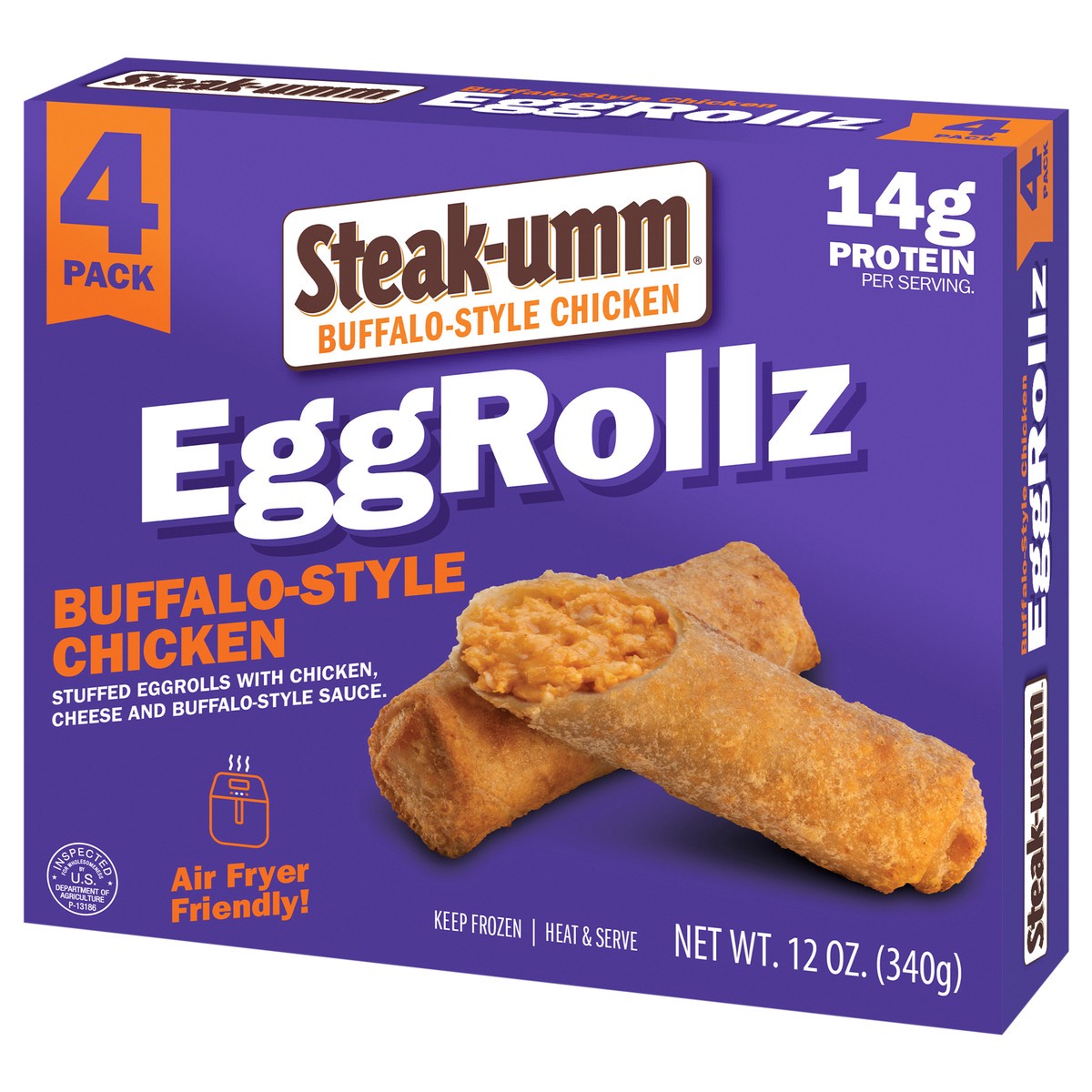 slide 4 of 4, Steak-umm Buffalo-style Chicken Eggrollz, 4 ct
