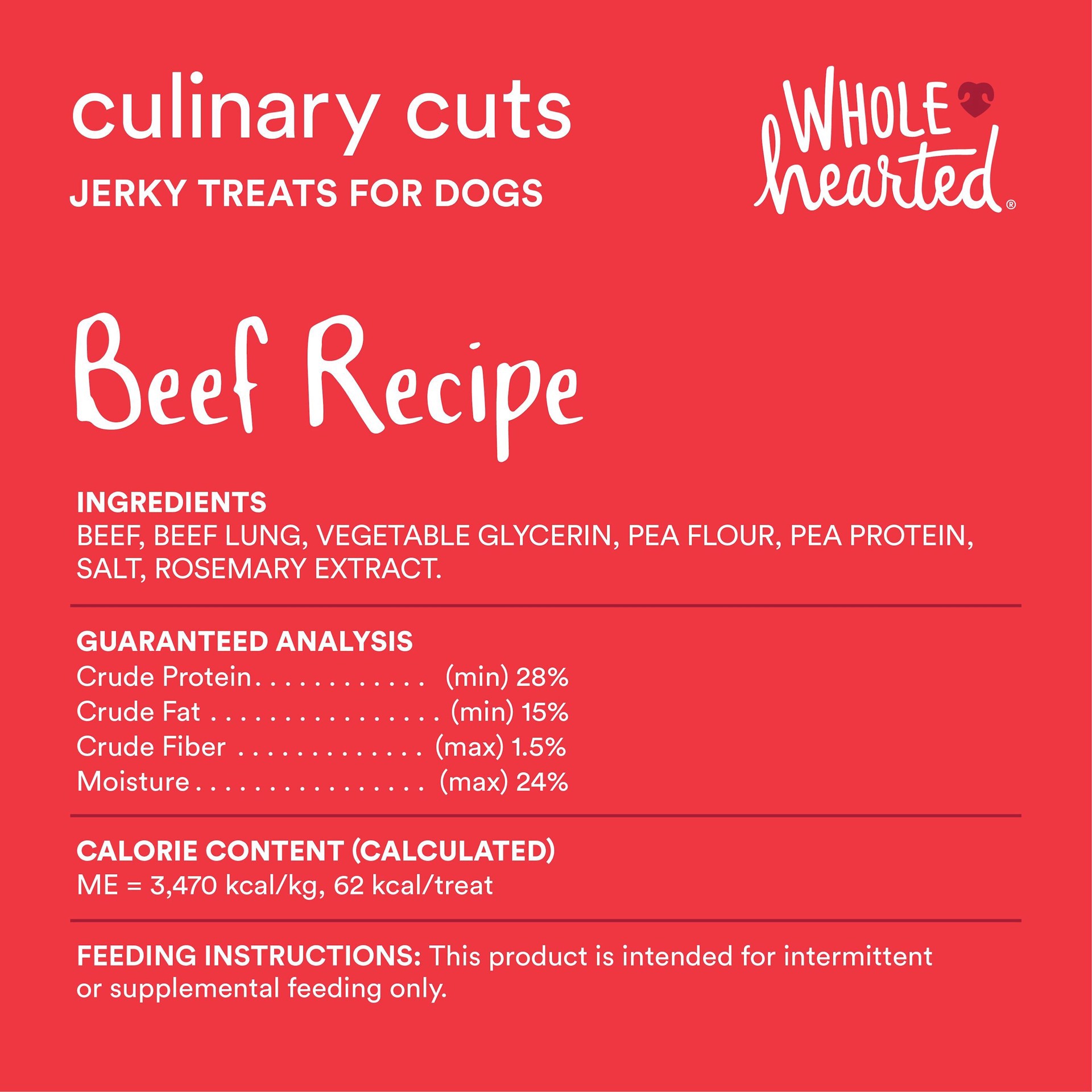 slide 4 of 6, WholeHearted Culinary Cuts Beef Recipe Jerky Dog Treats, 4 oz