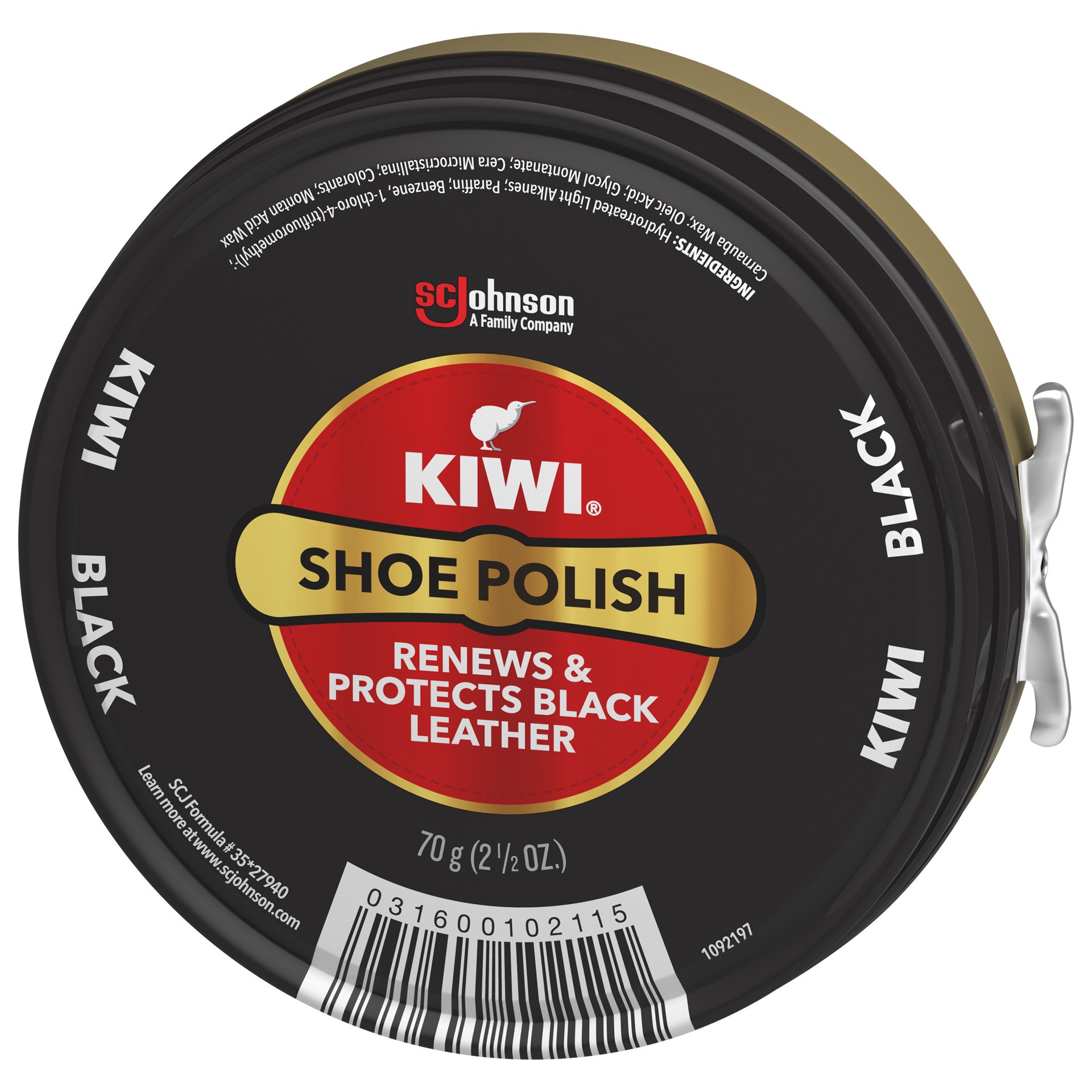 slide 2 of 4, KIWI Paste Polish Black, 2.5 oz