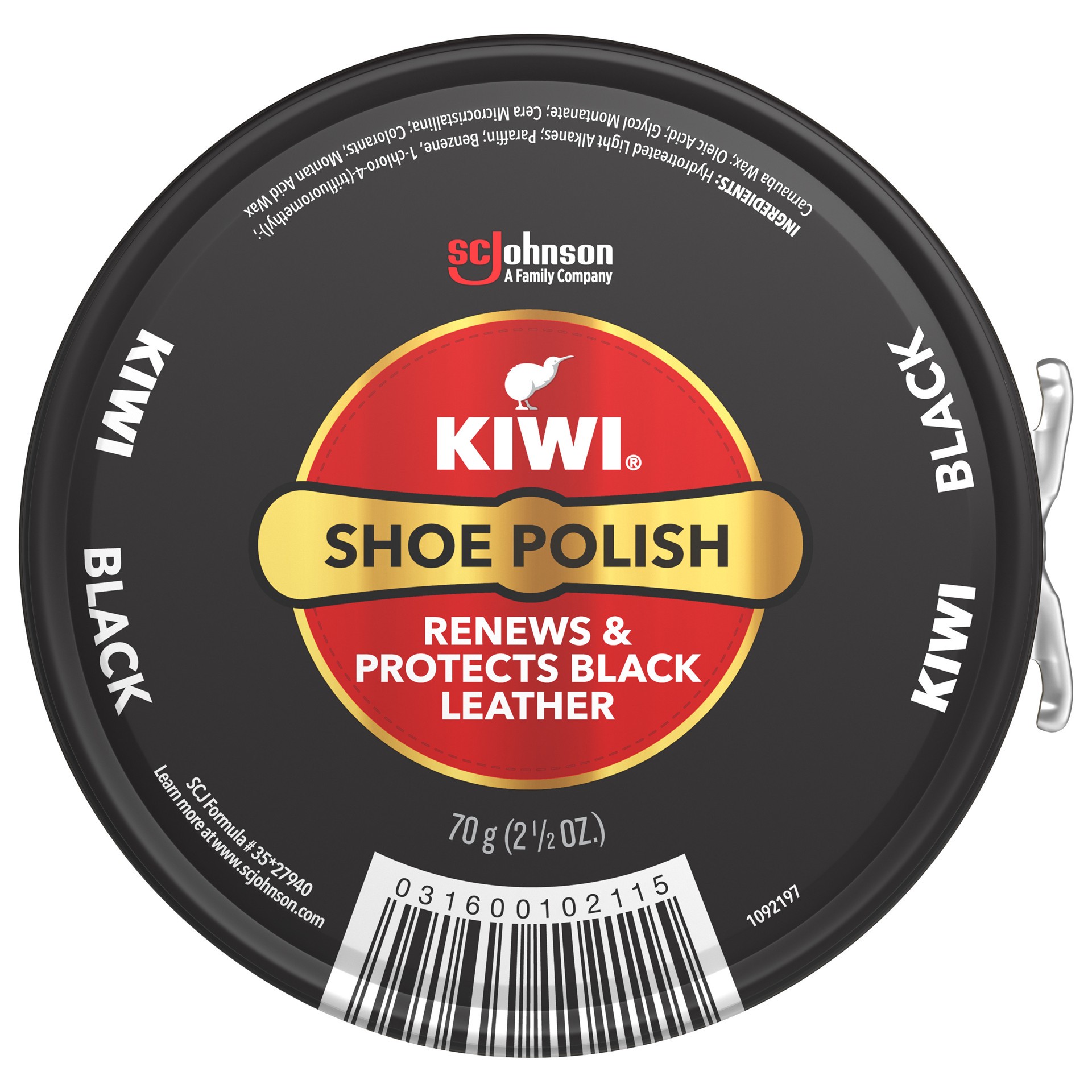 slide 1 of 4, KIWI Paste Polish Black, 2.5 oz