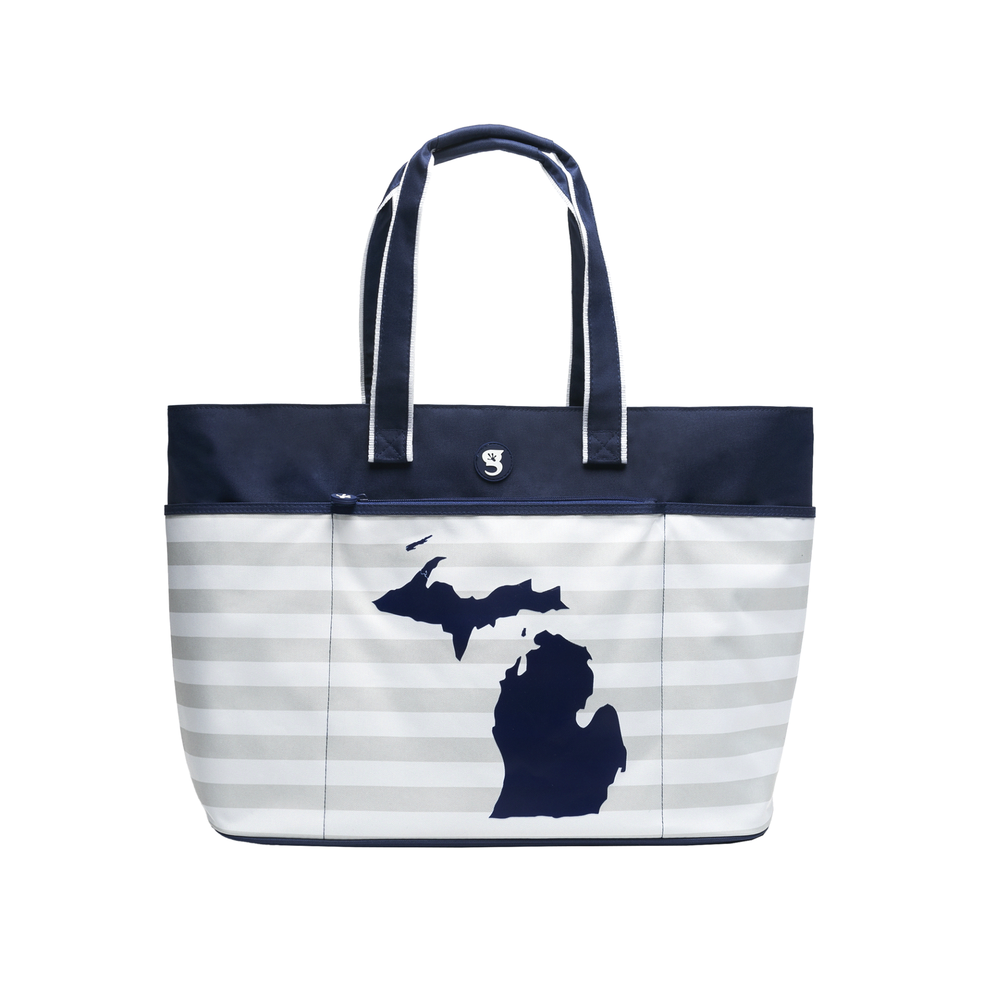 slide 1 of 1, Geckobrands Beach Tote - MI Hero Stripe, 1 ct