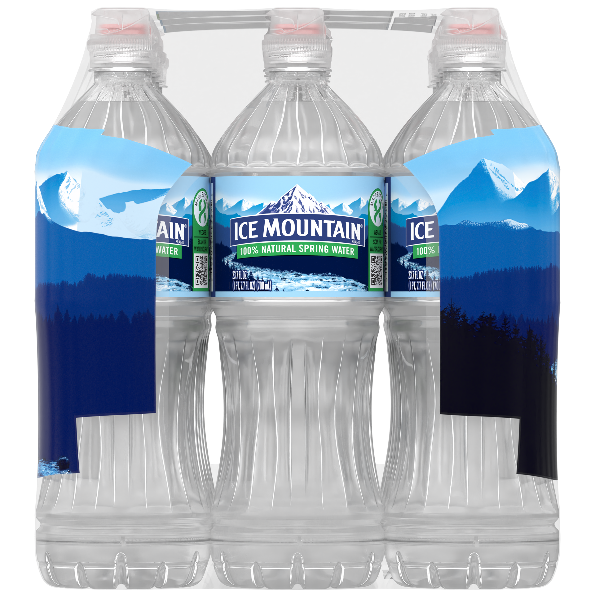 slide 4 of 5, ICE MOUNTAIN Brand 100% Natural Spring Water, plastic sport cap bottles (Pack of 12) - 23.7 oz, 23.7 oz
