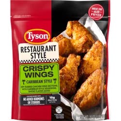 Tyson Restaurant Style Caribbean Style Crispy Wings, 16 oz Bag