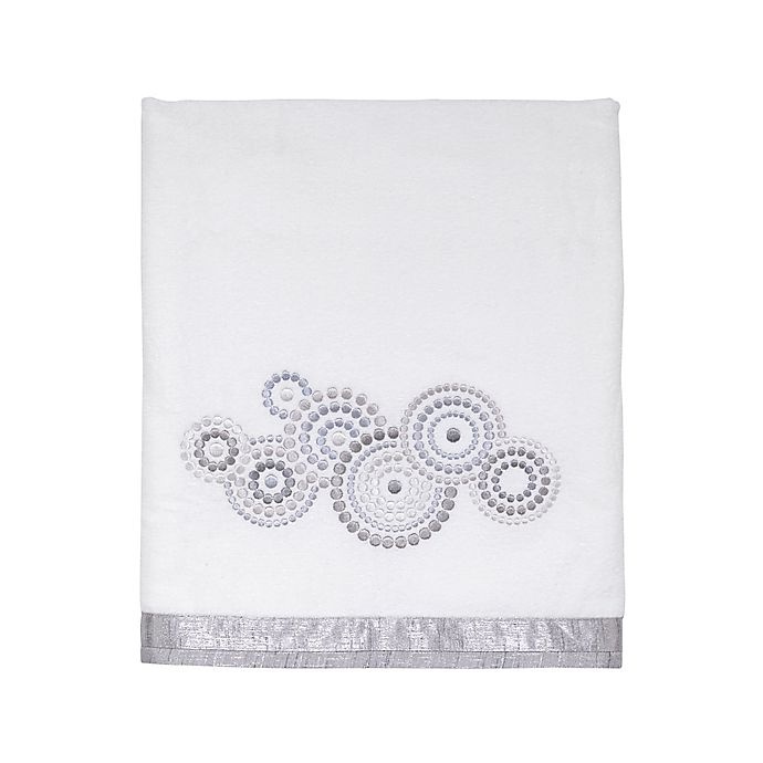 slide 2 of 4, Avanti Mosaic Circle Bath Towel - White, 1 ct