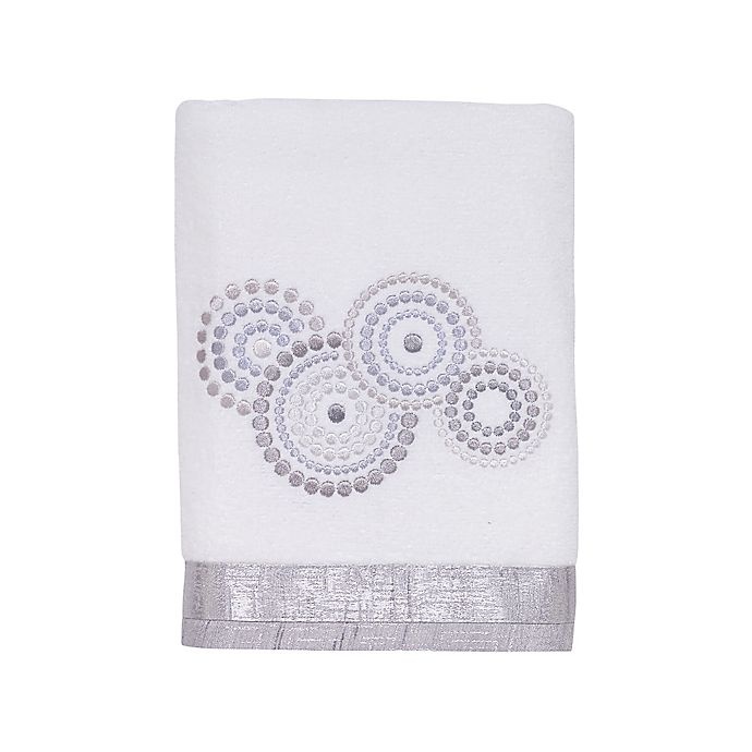 slide 3 of 4, Avanti Mosaic Circle Bath Towel - White, 1 ct