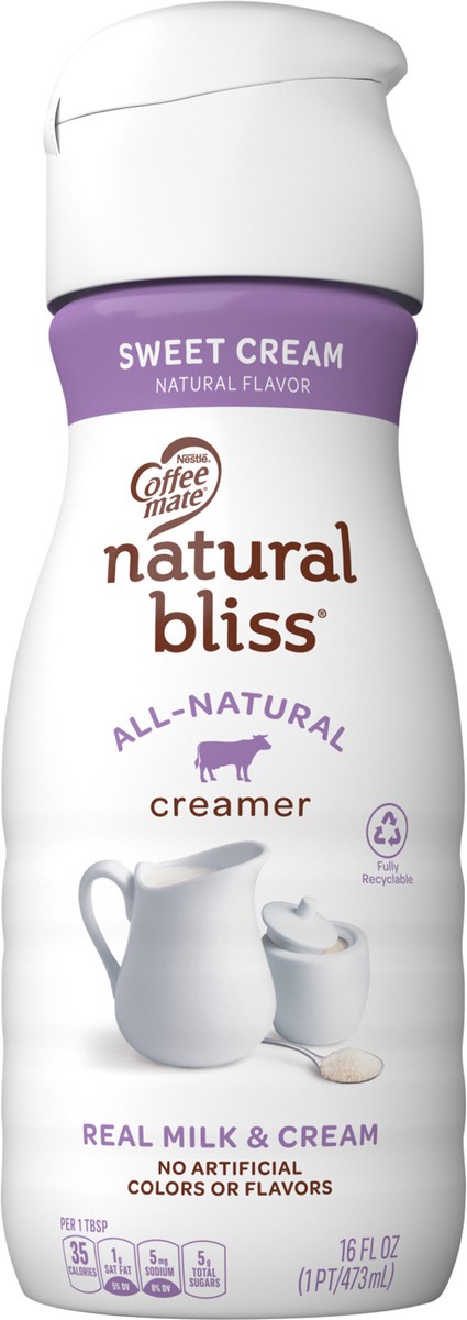 slide 7 of 9, Coffee mate Sweet Cream All Natural Liquid Coffee Creamer, 16 fl oz