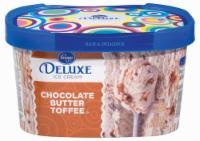 slide 1 of 1, Kroger Deluxe Chocolate Butter Toffee Ice Cream, 48 fl oz