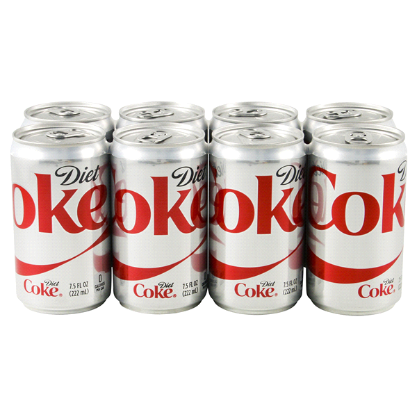 slide 1 of 1, Coca-Cola The Coca-Cola Company Diet Coke Mini Sleek Can - 8 ct, 8 ct