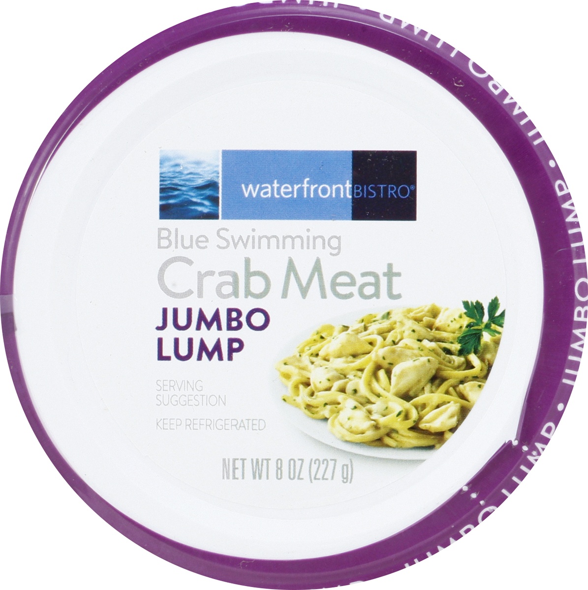 slide 9 of 9, Waterfront Bistro Blue Swimming Jumbo Lump Crab Meat 8 oz, 8 oz