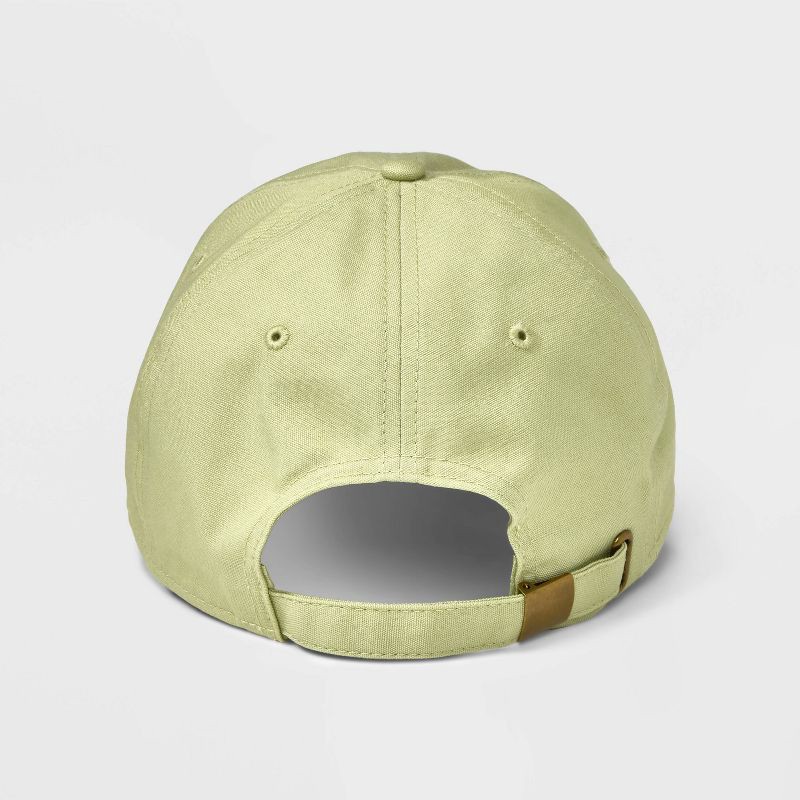 slide 2 of 3, Baseball Hat - Universal Thread™ Sage Green: Cotton Canvas, Adjustable Strap, Heavyweight Fabric, 1 ct
