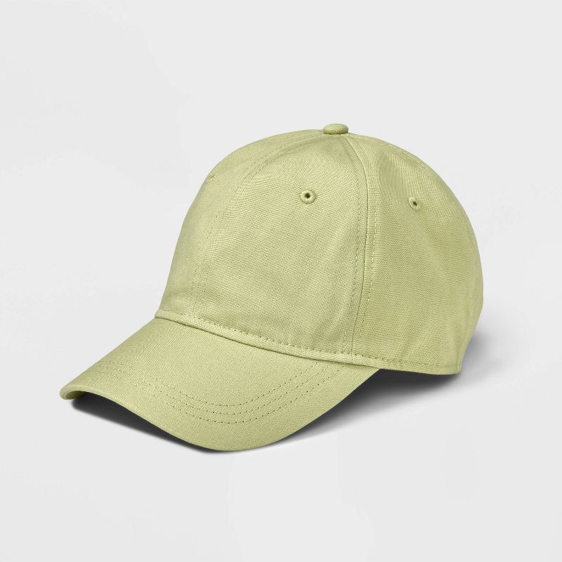 slide 1 of 3, Baseball Hat - Universal Thread™ Sage Green: Cotton Canvas, Adjustable Strap, Heavyweight Fabric, 1 ct