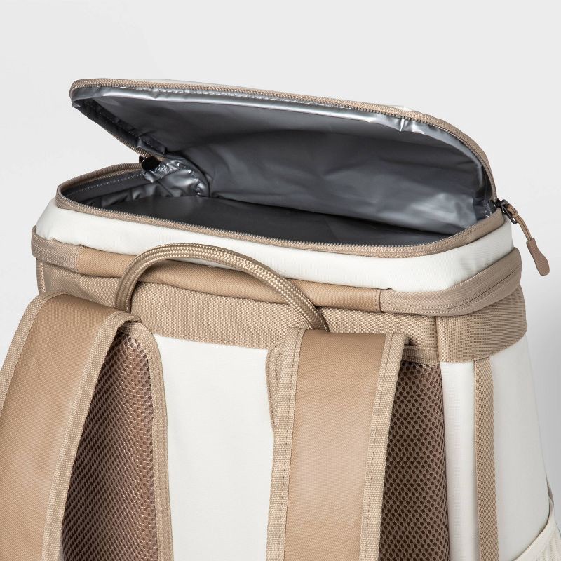 slide 4 of 4, Soft Sided 18qt Backpack Cooler Tan - Embark™, 18 qt