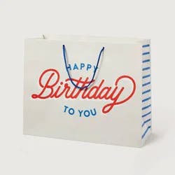 'Happy Birthday to You' Boys Small Gift Bag - Spritz™: Multicolored Typography, 10x12.75x5, Paper