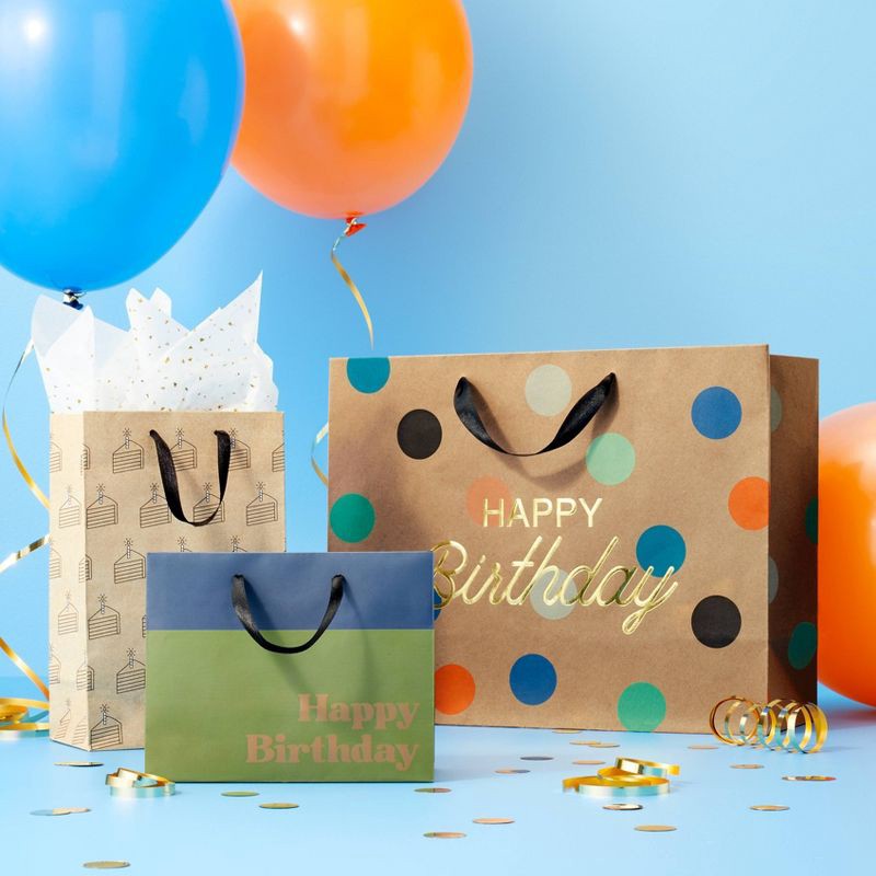 slide 2 of 3, Happy Birthday X-Small Gift Bag - Spritz™, 1 ct