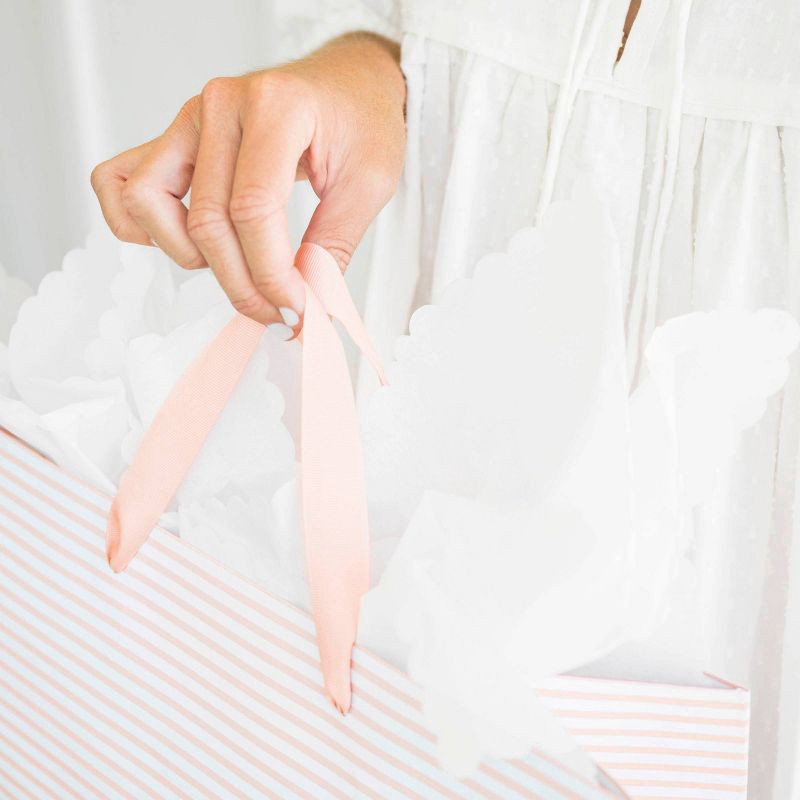 slide 3 of 4, Sugar Paper + Target 25ct Scalloped Edge Foil Polka Dots Tissue Paper White/Gold - Sugar Paper™ + Target, 25 ct