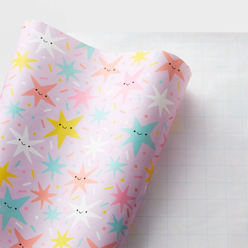 slide 3 of 4, Stars Birthday Wrapping Paper - Spritz™, 1 ct