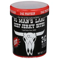 No Man's Land Hot Beef Jerky Bites 2.0 oz