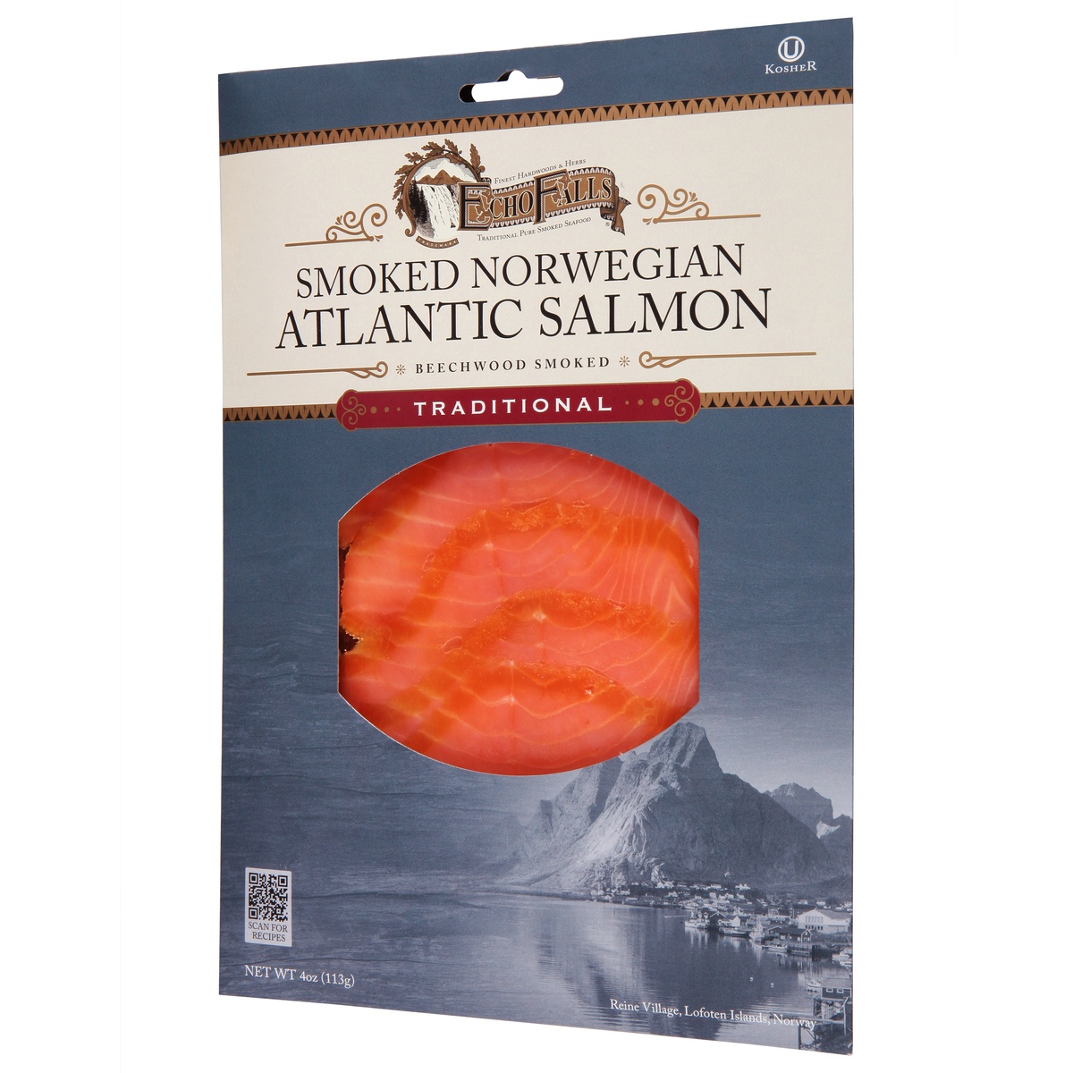 slide 3 of 9, Echo Falls Salmon Atlantic Smoked Norwegian, 4 oz