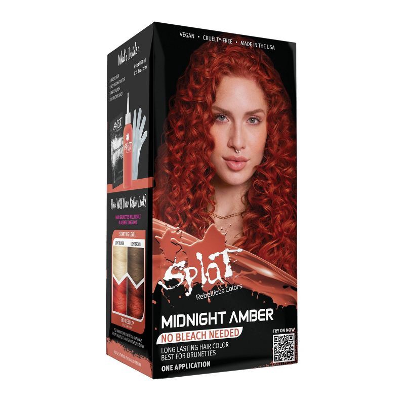 slide 2 of 5, Splat Midnight Kit Semi Permanent Hair Color - Amber - 6.75 fl oz, 6.75 fl oz