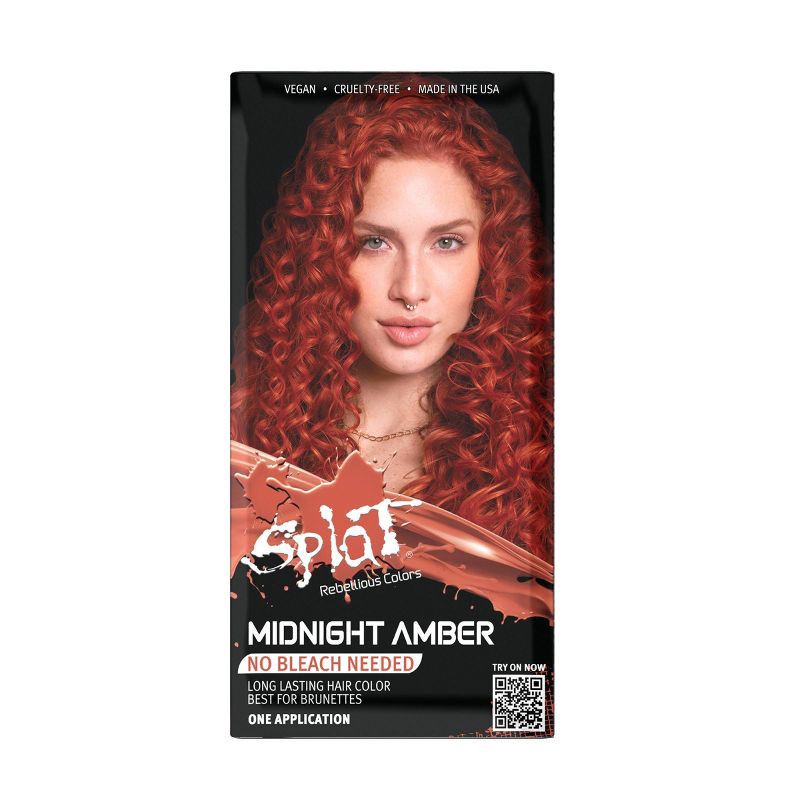 slide 1 of 5, Splat Midnight Kit Semi Permanent Hair Color - Amber - 6.75 fl oz, 6.75 fl oz