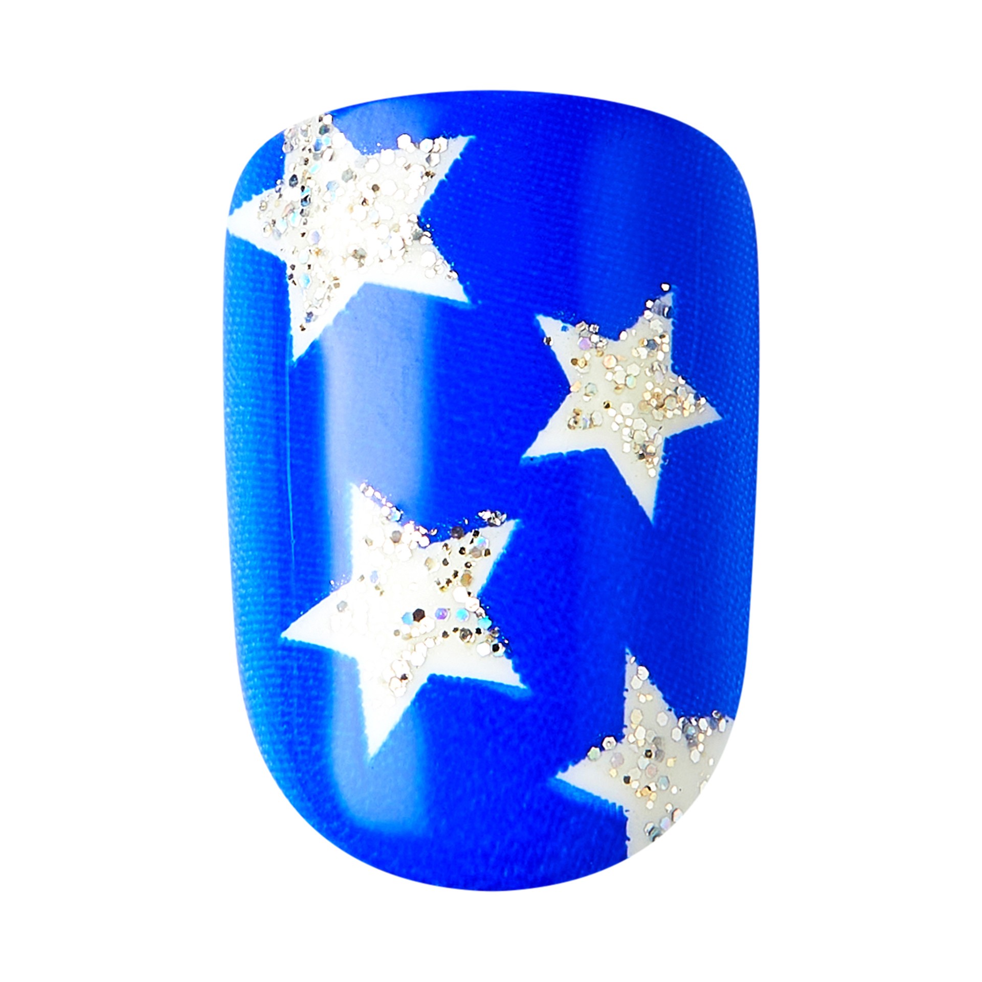 slide 3 of 5, imPRESS Short Square Press-On Nails, Red, White & Blue, 30 Pieces, 1 ct