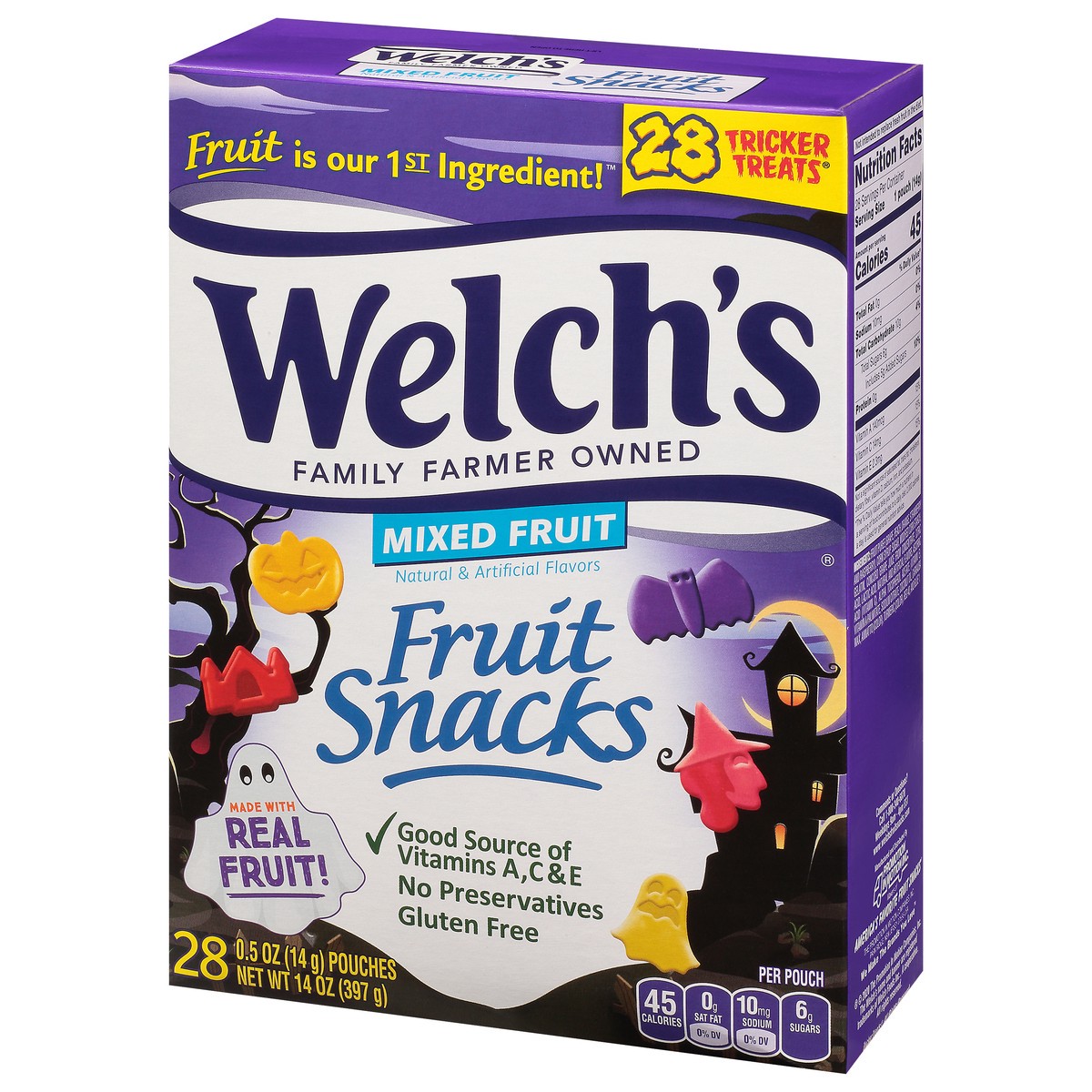 slide 4 of 10, Welch's Fun Size Mixed Fruit Fruit Snacks 28 - 0.5 oz Pouches, 28 ct