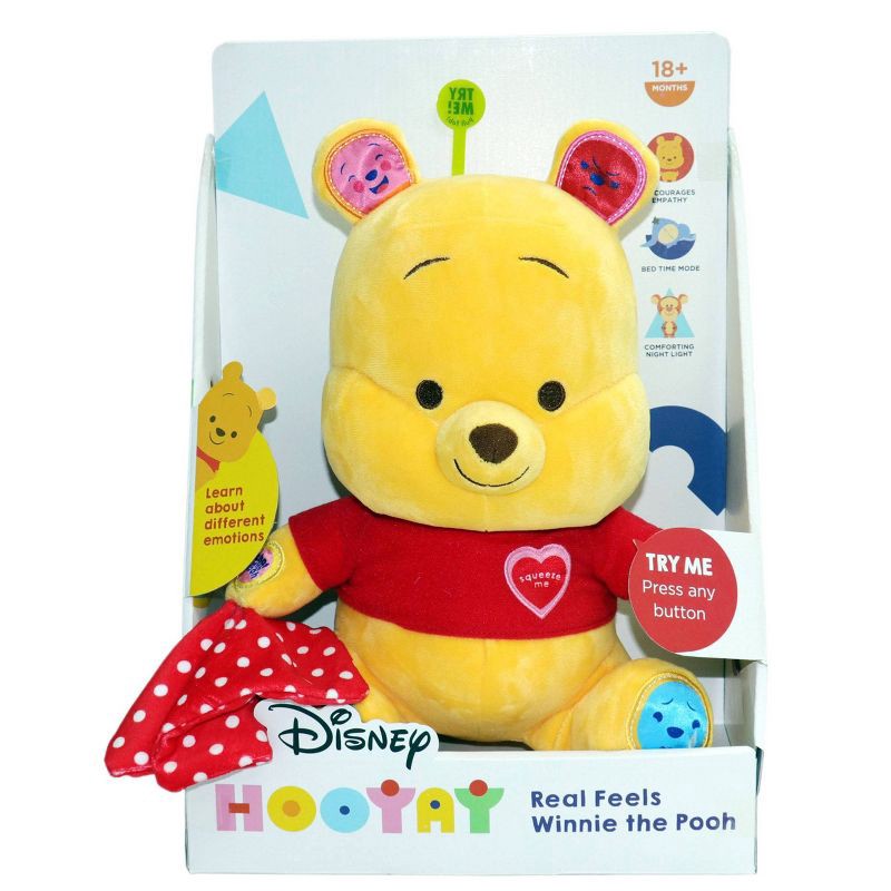 slide 3 of 5, Disney Hooyay Real Feels Winnie the Pooh Stuffed Animal, 1 ct