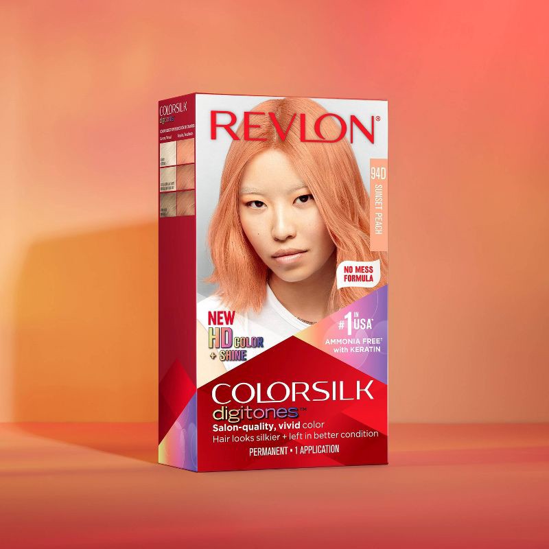 slide 5 of 8, Revlon ColorSilk Digitones Permanent Hair Color with Keratin - 94D Sunset Peach - 4.4 fl oz, 4.4 fl oz