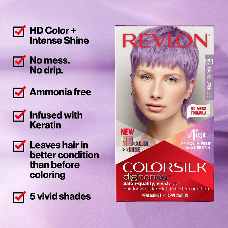 slide 4 of 9, Revlon Permanent Hair Color ColorSilk Digitones with Keratin - 79D Electric Blue - 4.4 fl oz, 4.4 fl oz