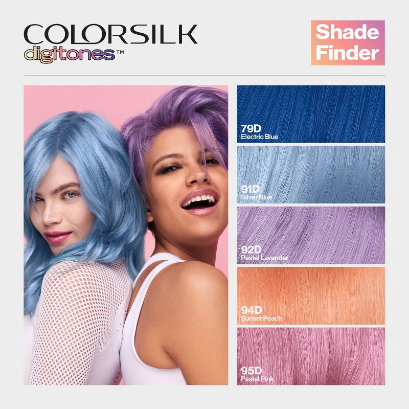 slide 6 of 9, Revlon Permanent Hair Color ColorSilk Digitones with Keratin - 79D Electric Blue - 4.4 fl oz, 4.4 fl oz