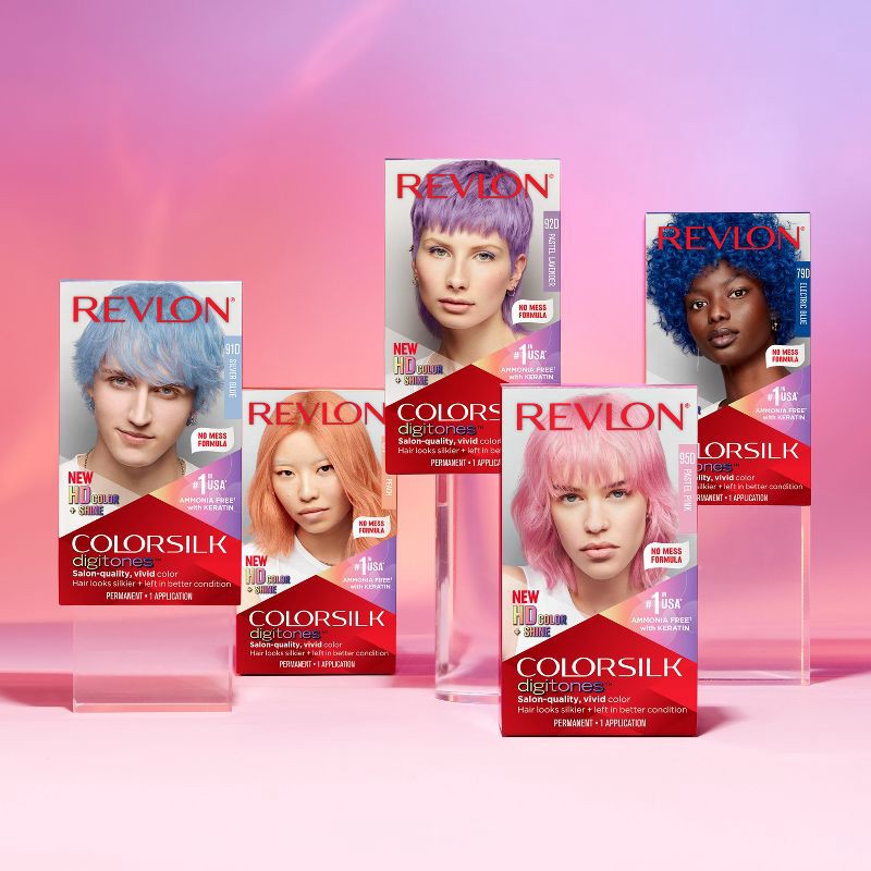 slide 8 of 9, Revlon Permanent Hair Color ColorSilk Digitones with Keratin - 79D Electric Blue - 4.4 fl oz, 4.4 fl oz