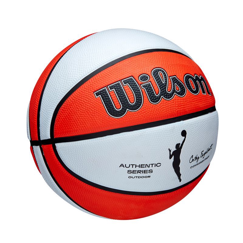 slide 2 of 7, Wilson WNBA Authentic 28.5" Outdoor Basketball: Size 6, Butyl Bladder, Rubber Shell, Adult Sports Ball, 1 ct