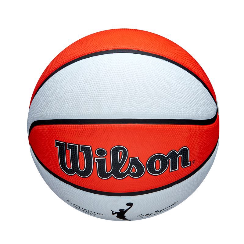 slide 5 of 7, Wilson WNBA Authentic 28.5" Outdoor Basketball: Size 6, Butyl Bladder, Rubber Shell, Adult Sports Ball, 1 ct