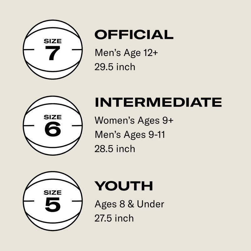 slide 7 of 7, Wilson WNBA Authentic 28.5" Outdoor Basketball: Size 6, Butyl Bladder, Rubber Shell, Adult Sports Ball, 1 ct