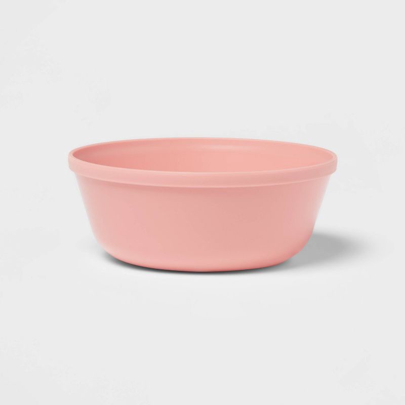 slide 1 of 3, 15.5oz Plastic Kids' Bowl Coral Pink - Pillowfort™: Dishwasher & Microwave Safe, Round Cereal Bowl, 15.5 oz