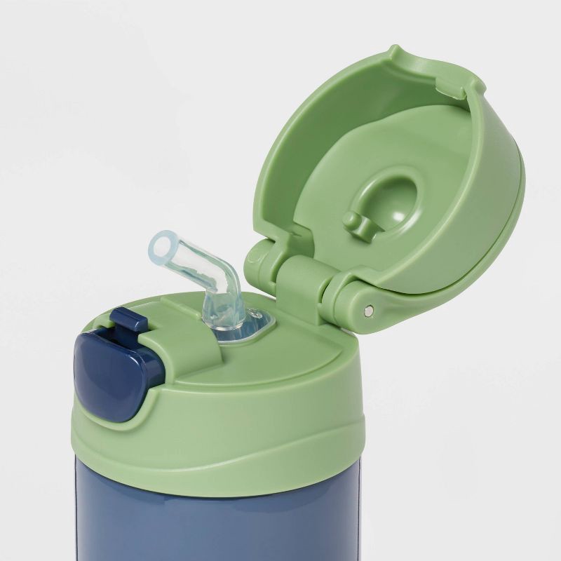 slide 3 of 3, Kids' Portable Drinkware 12oz Water Bottle Dinosaur Green - Pillowfort™, 12 oz
