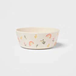 Kids' Bamboo Melamine Cereal Bowl Unicorn - Pillowfort™: Dishwasher-Safe, Animal Theme, Off-White
