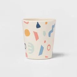 Kids&#x27; Shapes Bamboo Melamine 7.74oz Tumbler - Pillowfort™: Off-White, Dishwasher-Safe, Kids Cup