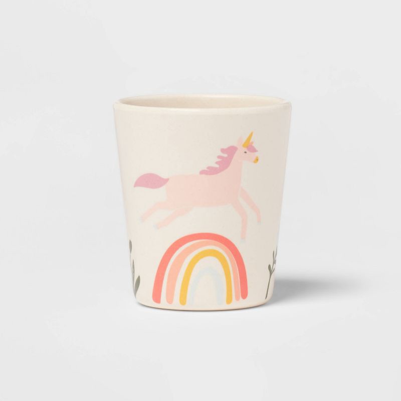 slide 1 of 3, Kids' Unicorn Bamboo Melamine 7.74oz Tumbler - Pillowfort™: Dishwasher-Safe, Animal Theme, Ages 3-12, 7.74 oz