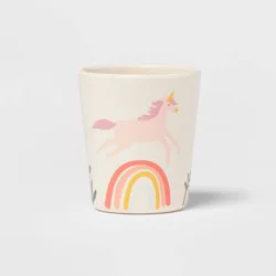 Kids&#x27; Unicorn Bamboo Melamine 7.74oz Tumbler - Pillowfort™: Dishwasher-Safe, Animal Theme, Ages 3-12