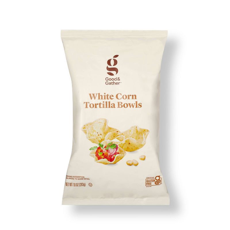 slide 1 of 3, White Corn Tortilla Chips Bowls - 10oz - Good & Gather™, 10 oz