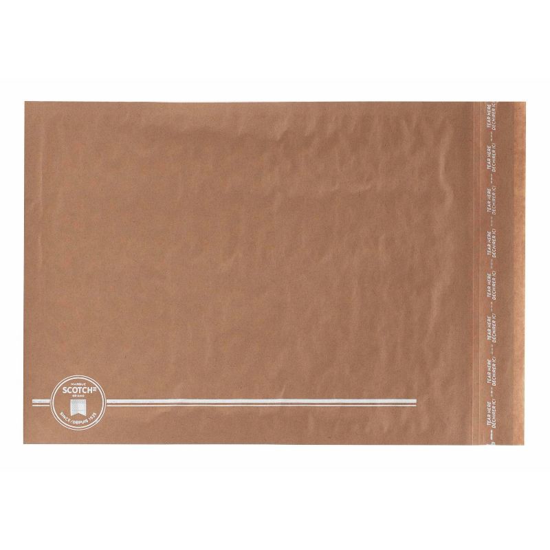 slide 13 of 16, Scotch 6pk 10.5"x14.7" Curbside Recyclable Mailer Size 5 Brown: Self-Adhesive Padded Shipping Envelopes, 6 ct