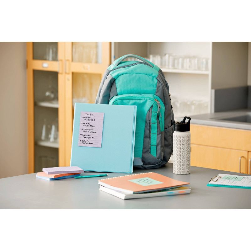 slide 12 of 17, Post-it Recycled Super Sticky Notes 4"x6" Pastels: Large Unbound Multicolored Sticky Notes, 180 Sheets, 100% Recycled Paper, 1 ct