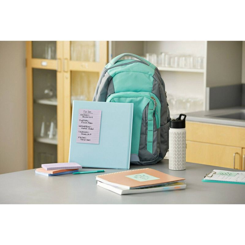 slide 10 of 17, Post-it Recycled Super Sticky Notes 4"x6" Pastels: Large Unbound Multicolored Sticky Notes, 180 Sheets, 100% Recycled Paper, 1 ct