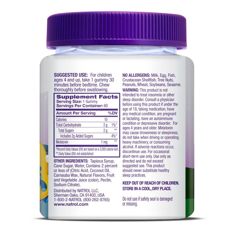 slide 2 of 10, Natrol Kids' Melatonin Sleep Aid 1mg Gummies - Berry - 60ct, 1mg, 60 ct