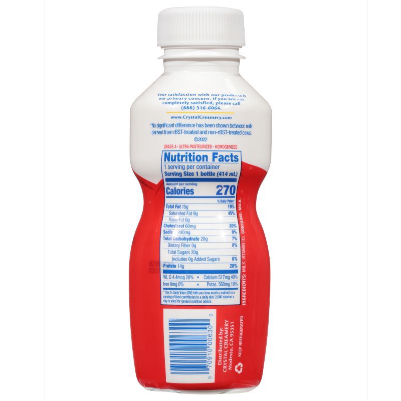 slide 2 of 5, Crystal Creamery Crystal Cool Cow Whole Vitamin D Milk - 14 fl oz, 14 fl oz