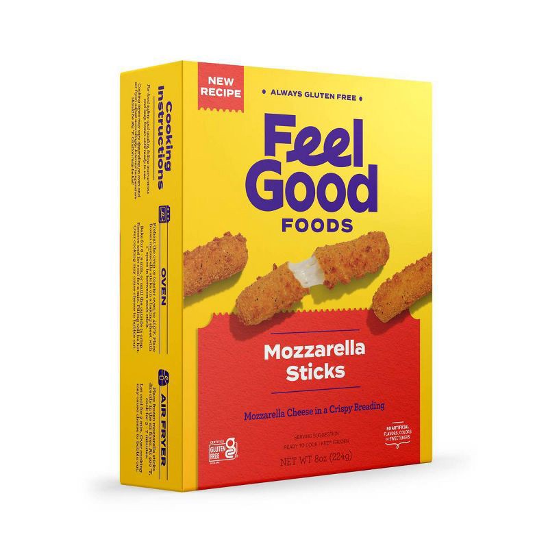 slide 3 of 5, Feel Good Foods Gluten Free Frozen Mozzarella Sticks - 8oz, 8 oz