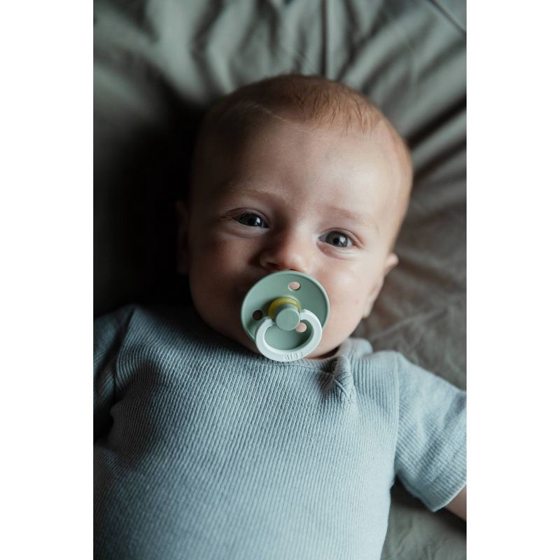 slide 4 of 11, Bibs Colour Latex Pacifier 6-18m - Size 2 - Sage Glow/Vanilla Glow - 2pk, 2 ct